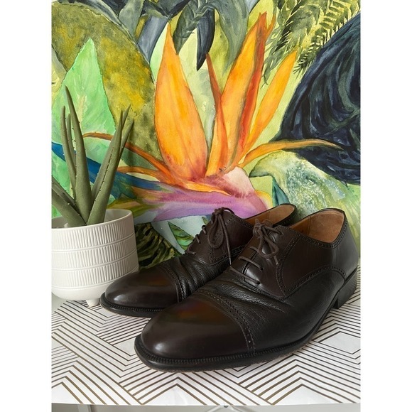 FREE SHIPPING Men's magnanni brown Pamplona  leather dress shoes size 42‎ - Picture 3 of 16